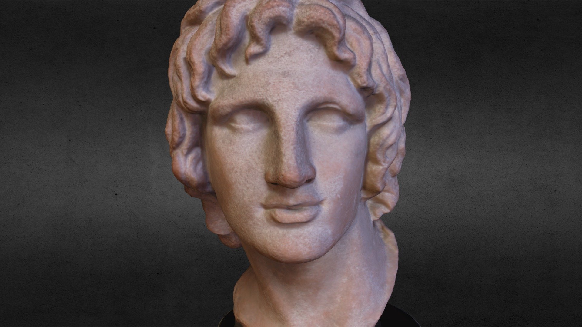 (Lo-res example for browser viewing) Hellenistic Greek, 2nd-1st century BC. Said to be from Alexandria, Egypt Scanned by Cosmo Wenman, ThroughAScanner.com - Example: Alexander the Great from British Museum - 3D model by CosmoWenman 3d model