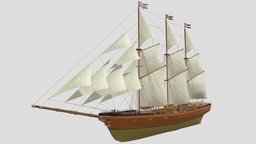 Boat 03b sailboat, sailship