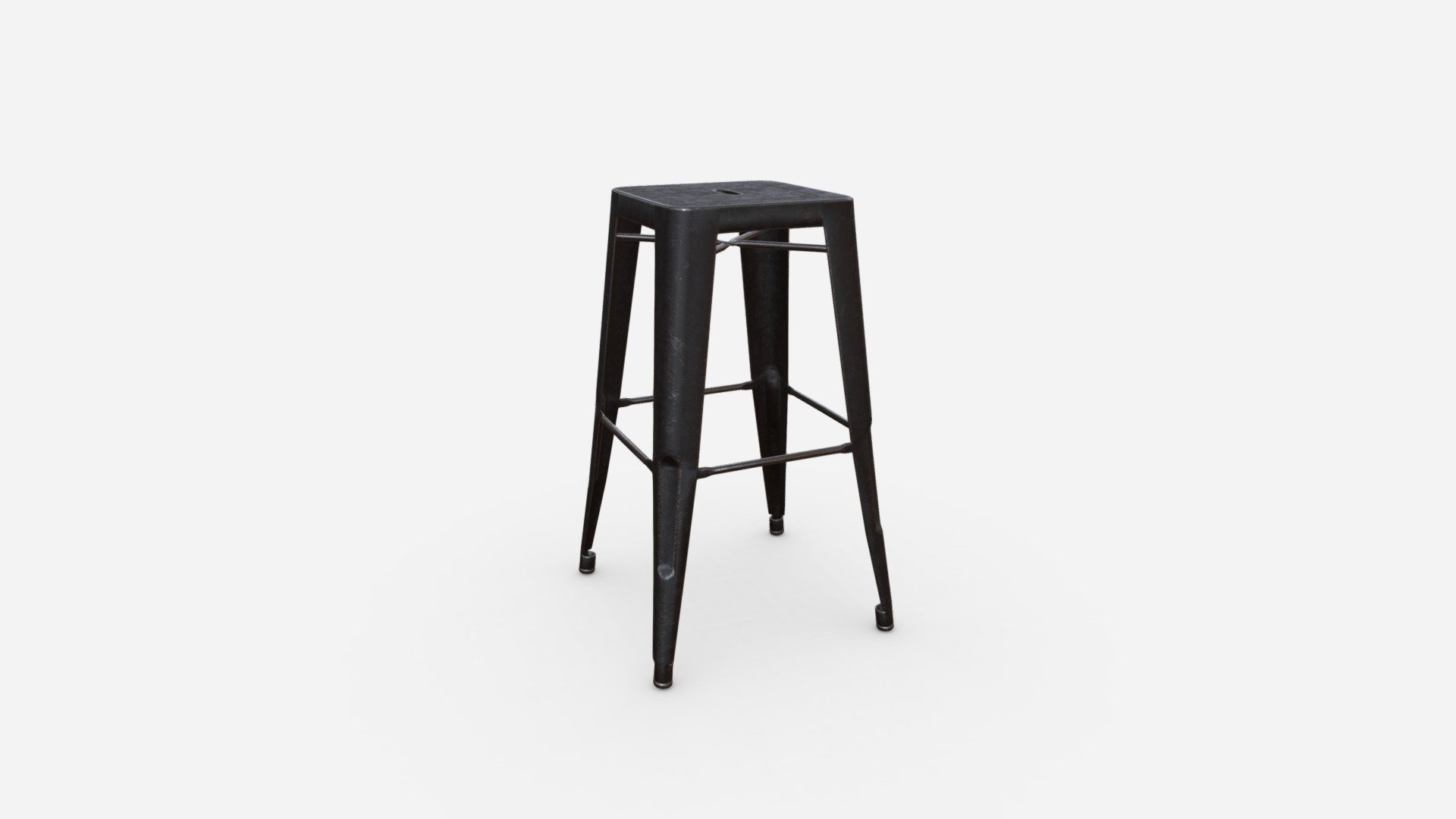 Low poly 3D model. Tolix stool is good to use in your Arch visualzation and gaming purpose 3d model