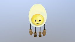 Lowpoly Egg dude egg, blender-3d, lowpolyart, lowpoly-blender, character, handpainted, blender, lowpoly, blender3d, hand-painted, handpainted-lowpoly, dude