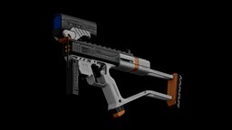 VECTOR-V1 AUTOMATIC ENERGY RIFLE rifle, energy, prop, metal, pistol, weapon, asset, game, gameready