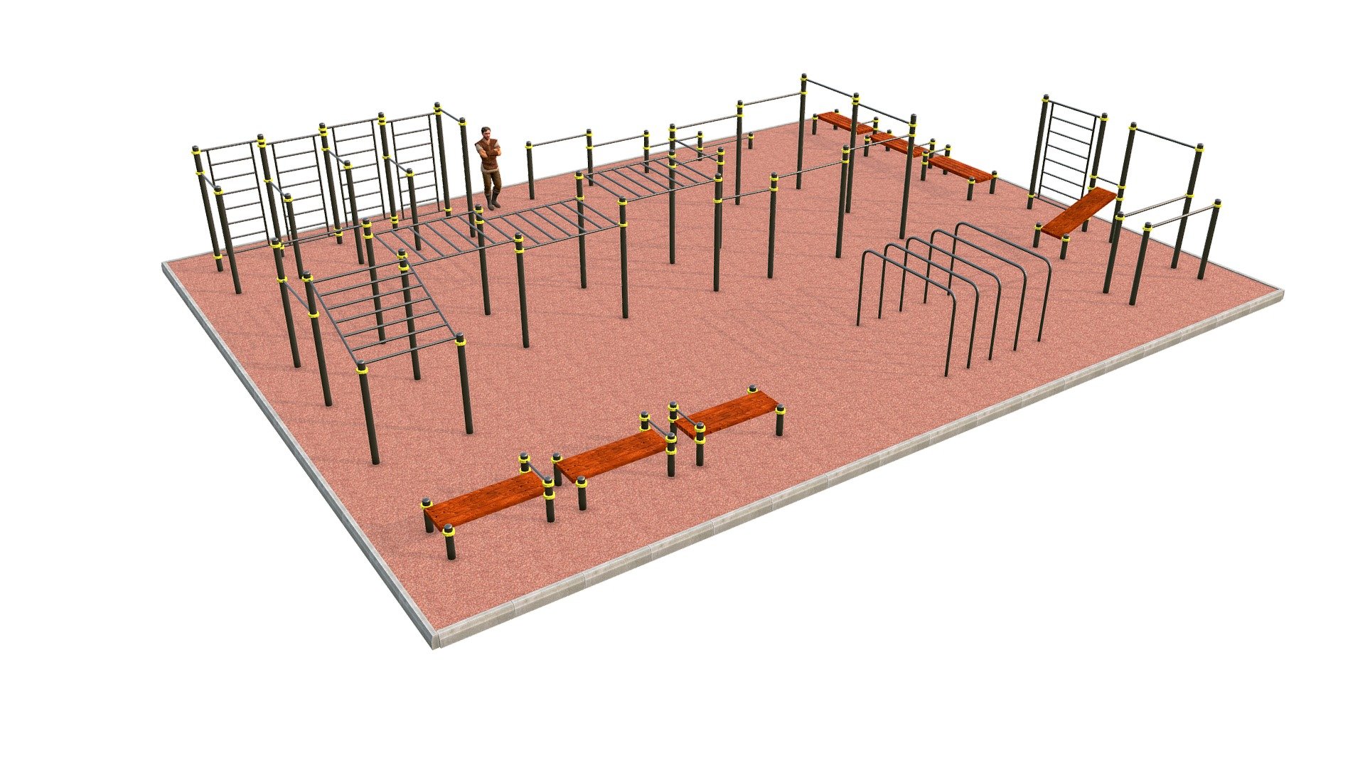 Workout area - Workout 03 - 3D model by Oleg Zhevelev (@zhev) 3d model