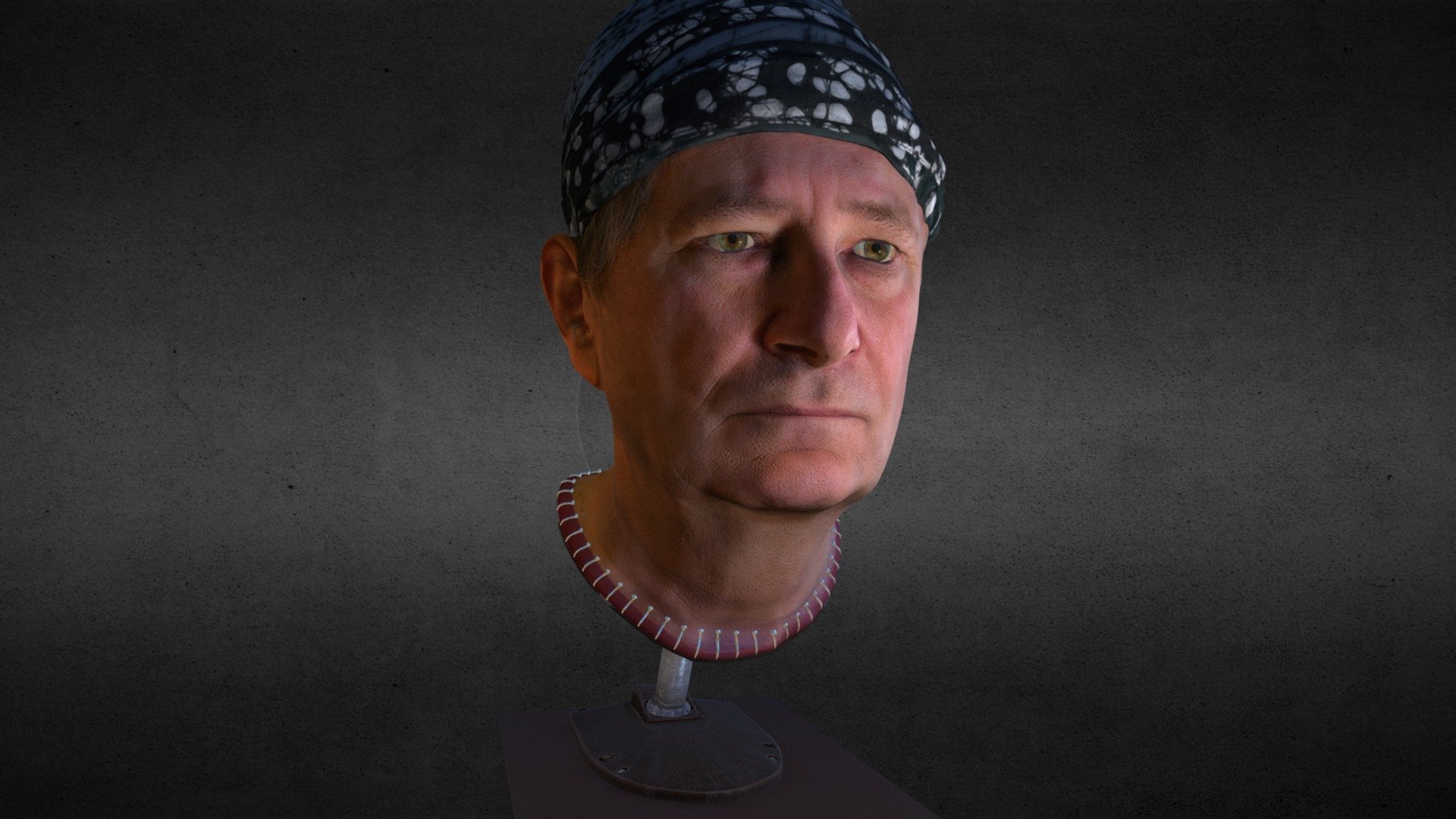 This is a 3D scan of a head. Lots of touch-up work has been done in ZBrush and Photoshop. Here is the final CGI short film that was made with this head: https://www.youtube.com/watch?v=s2owYKXwd5Q - Dave's Head - 3D model by Maxwell R Taylor (@MaxwellTaylor) 3d model