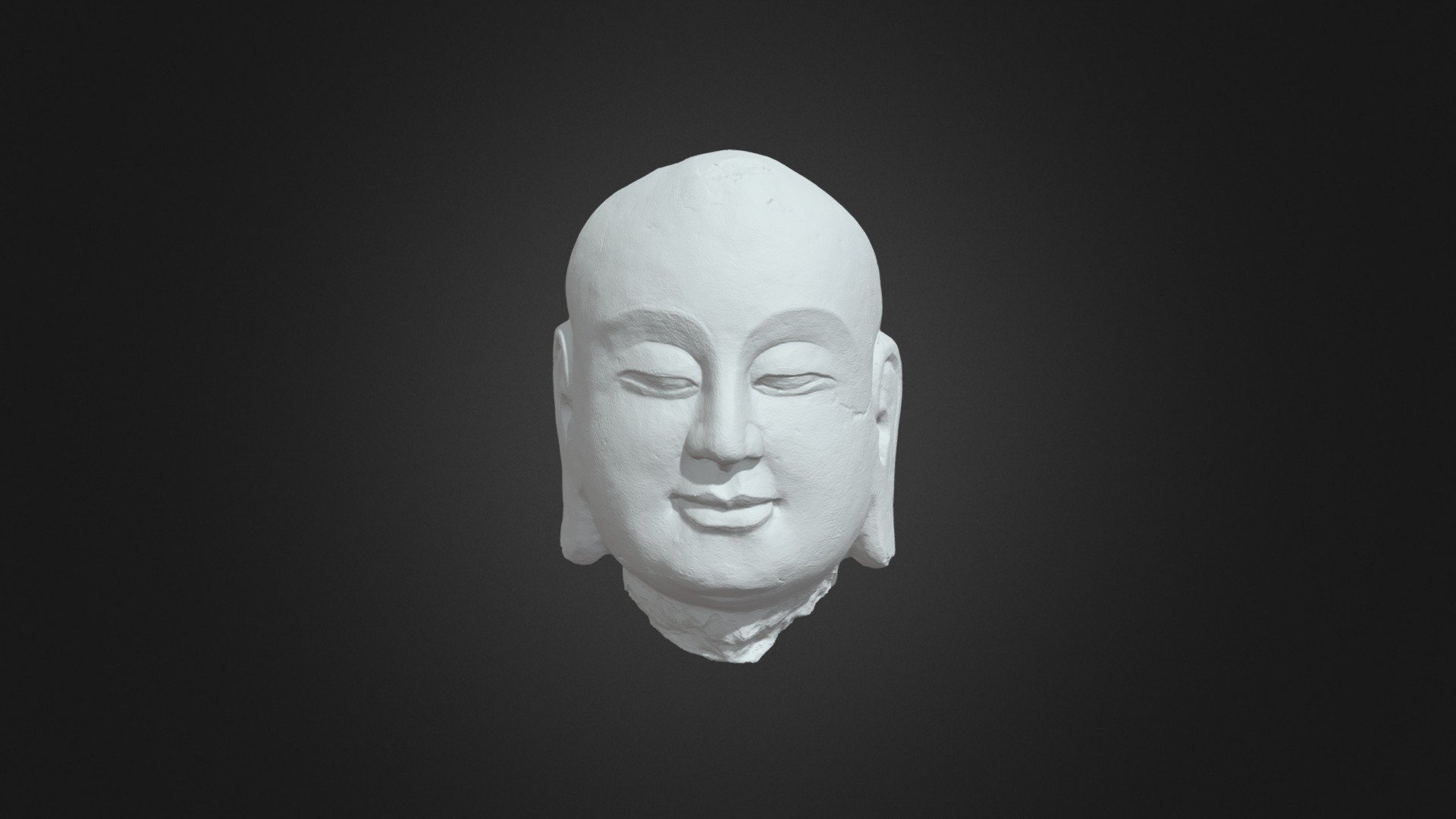 Current location: Smithsonian’s National Museum of Asian Art (Freer and Sackler Galleries)

Work ID: F1913.134

Source: https://asia.si.edu/explore-art-culture/collections/search/edanmdm:fsg_F1913.134/

CAEA record: https://caeacollections.lib.uchicago.edu/view/7571

Reference: https://xts.uchicago.edu/single-sculpture/27 - FSG-F1913-134 Disciple Ananda Head (no texture) - 3D model by Center for the Art of East Asia (@caea) 3d model