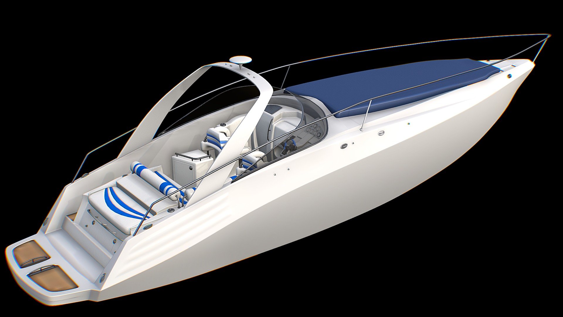 Very detailed 3d model of Luxury Yacht

It has been modeled and textured in and Blender , and is optimized to be used in game engines, as well as renders and movies.

The file contains a unique materials with 4k PBR textures (4096 X 4096): - Small Realistic Yacht - Buy Royalty Free 3D model by MetalMan3D 3d model