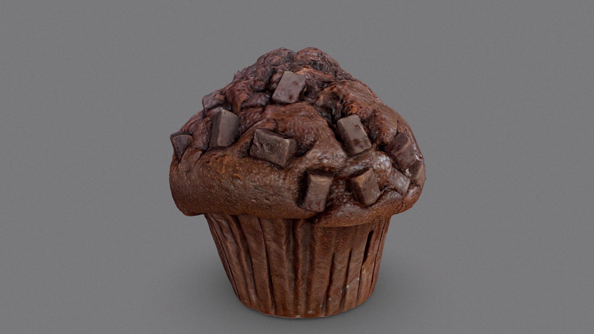 Created with Polycam - Chocolate Starbucks Muffin 🧁 - Download Free 3D model by Jojo (@ektoplasme) 3d model