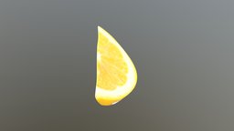 lemon slice food, yellow, 3d, pbr, 3dmodel