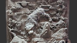 Lion engraving engraving, buddhist, motif, temple, liion