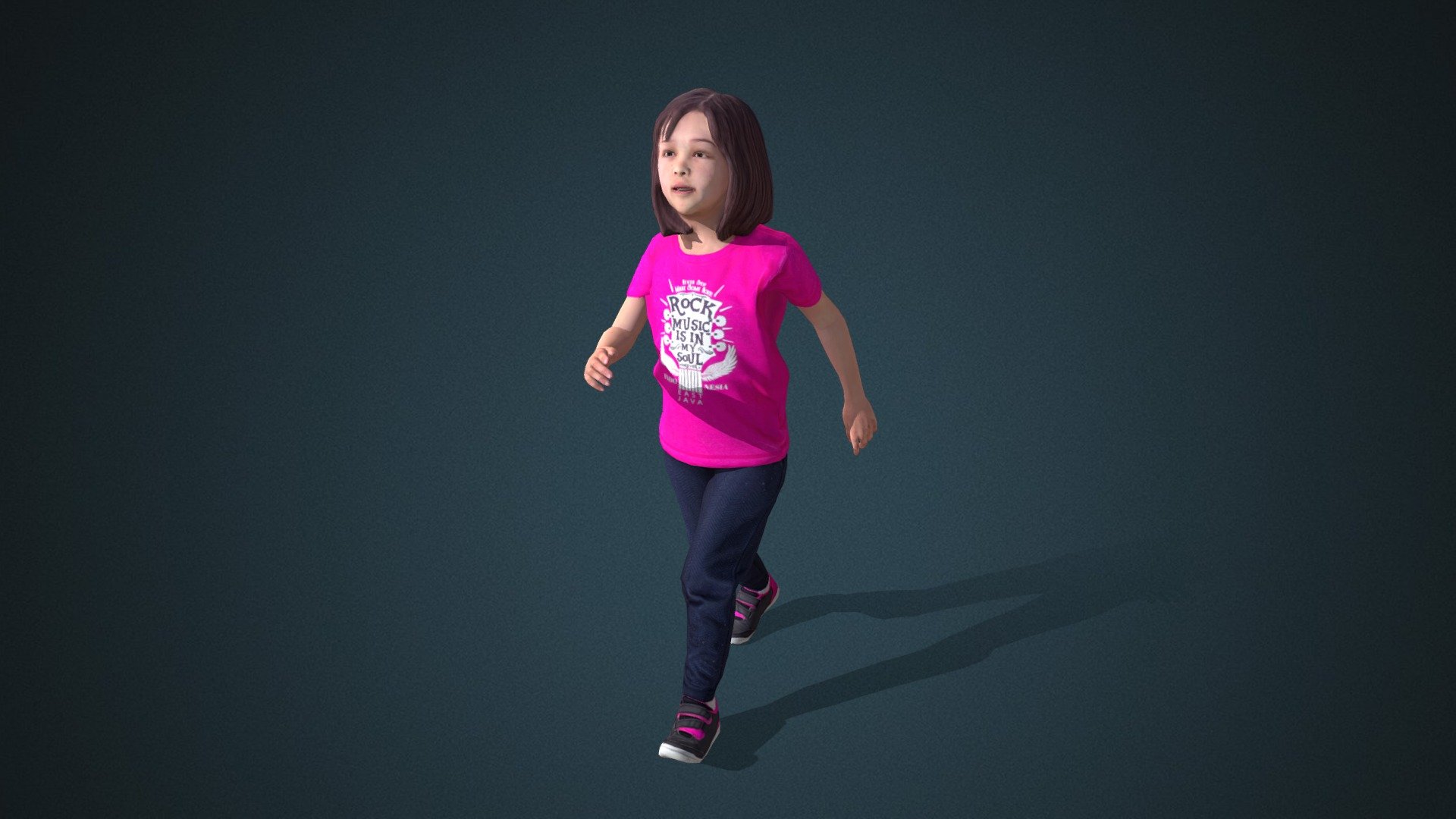 Do you like this model?  Free Download more models, motions and auto rigging tool AccuRIG (Value: $150+) on ActorCore
 

This model includes 2 mocap animations: Kid_Talk,Kid_walk normal. Get more free motions

Design for high-performance crowd animation.

Buy full pack and Save 20%+: Street People Vol.3


SPECIFICATIONS

✔ Geometry : 7K~10K Quads, one mesh

✔ Material : One material with changeable colors.

✔ Texture Resolution : 4K

✔ Shader : PBR, Diffuse, Normal, Roughness, Metallic, Opacity

✔ Rigged : Facial and Body (shoulders, fingers, toes, eyeballs, jaw)

✔ Blendshape : 122 for facial expressions and lipsync

✔ Compatible with iClone AccuLips, Facial ExPlus, and traditional lip-sync.


About Reallusion ActorCore

ActorCore offers the highest quality 3D asset libraries for mocap motions and animated 3D humans for crowd rendering 3d model