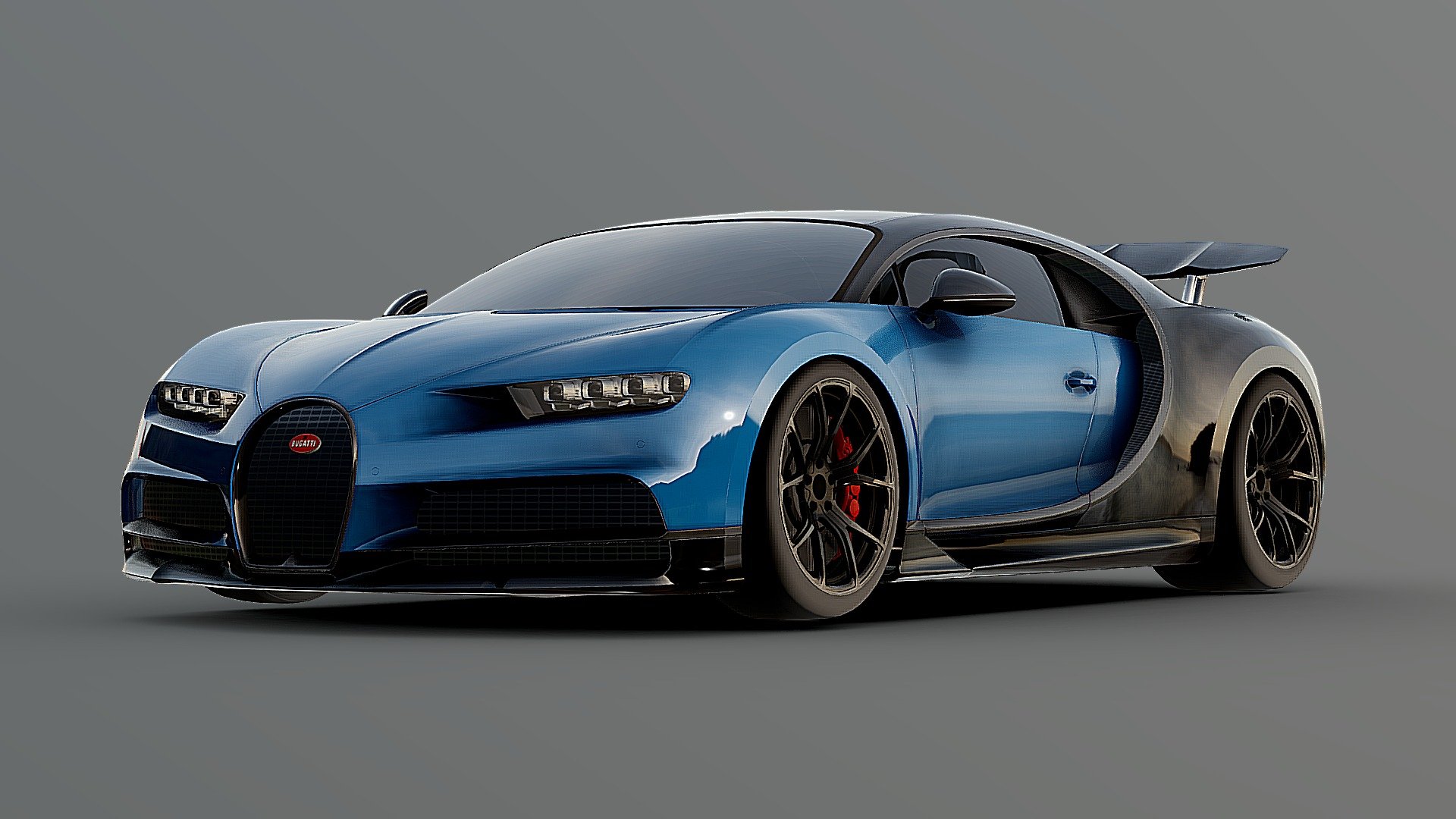 The Bugatti Chiron is a mid-engine two-seater sports car designed and developed in Germany by Bugatti Engineering GmbH and manufactured in Molsheim, France, by French automobile manufacturer Bugatti Automobiles S.A.S. The successor to the Bugatti Veyron, the Chiron was first shown at the Geneva Motor Show on 1 March 2016 3d model