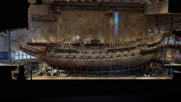 the Vasa warship museum. wreck, museum, 1600, ship, history