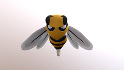 Lowpoly Stylized Bee Rigged and Animated bee, vr, ar, game, lowpoly, animal, animation, stylized