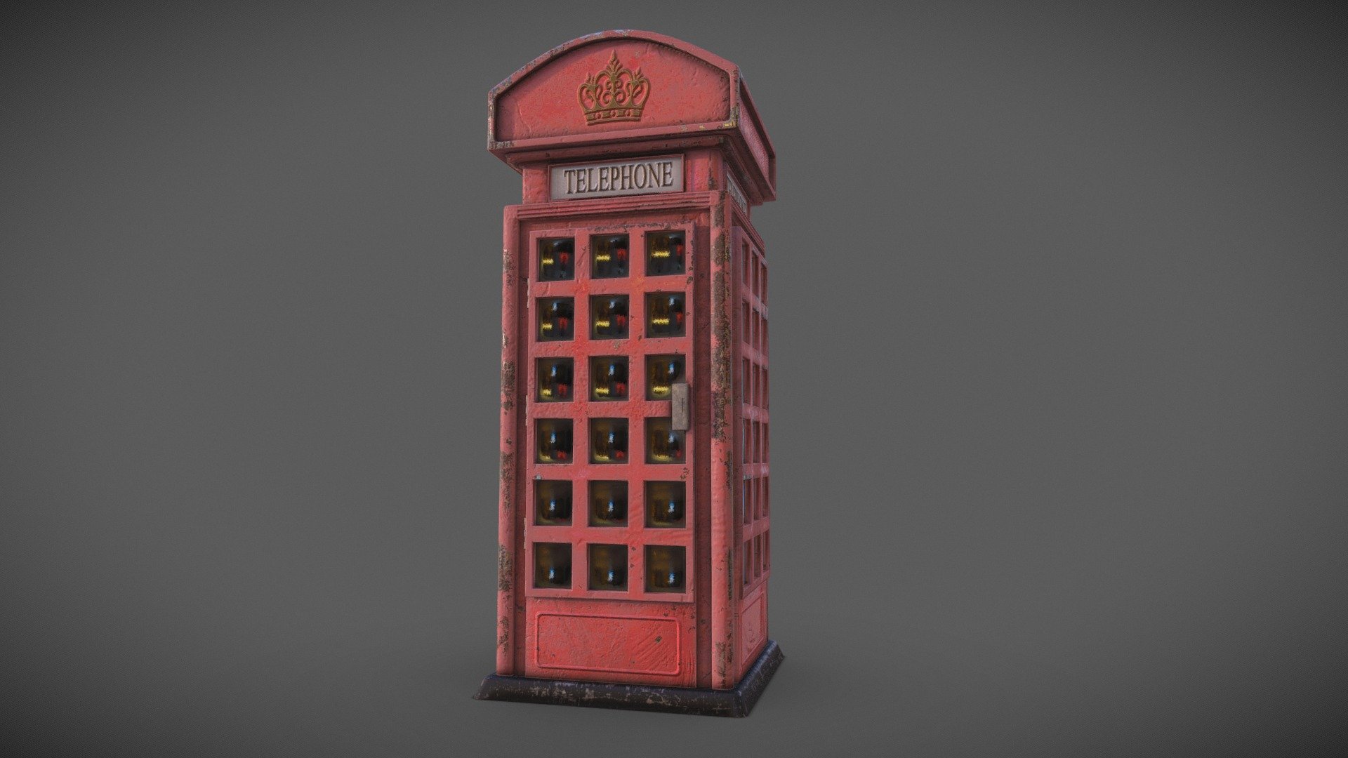 my version of London telephone booth based in pictures from google - Telephone Booth - Download Free 3D model by 1Lqs 3d model