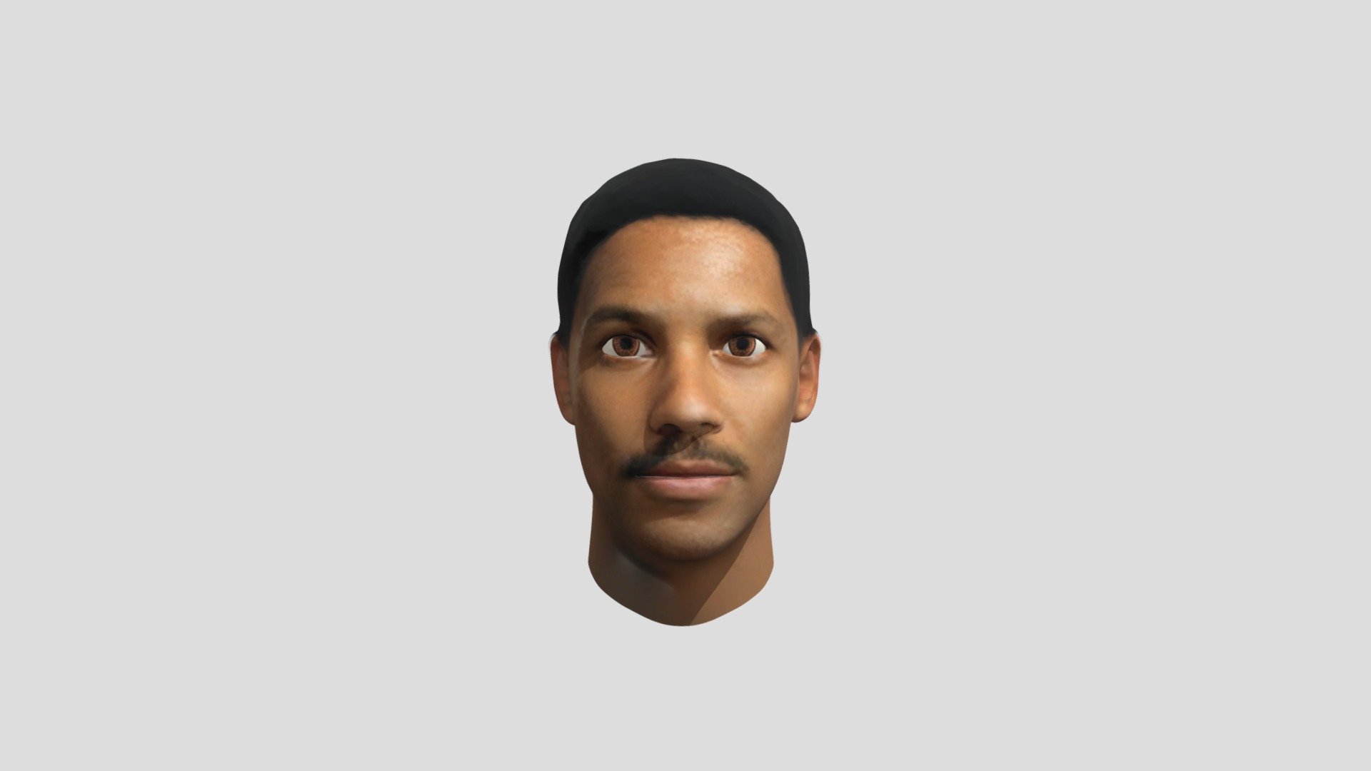a young Denzel Washington 3D head sculpture made in Blender - Denzel Washington - 3D model by OhThatsOh (@howardreidjr) 3d model