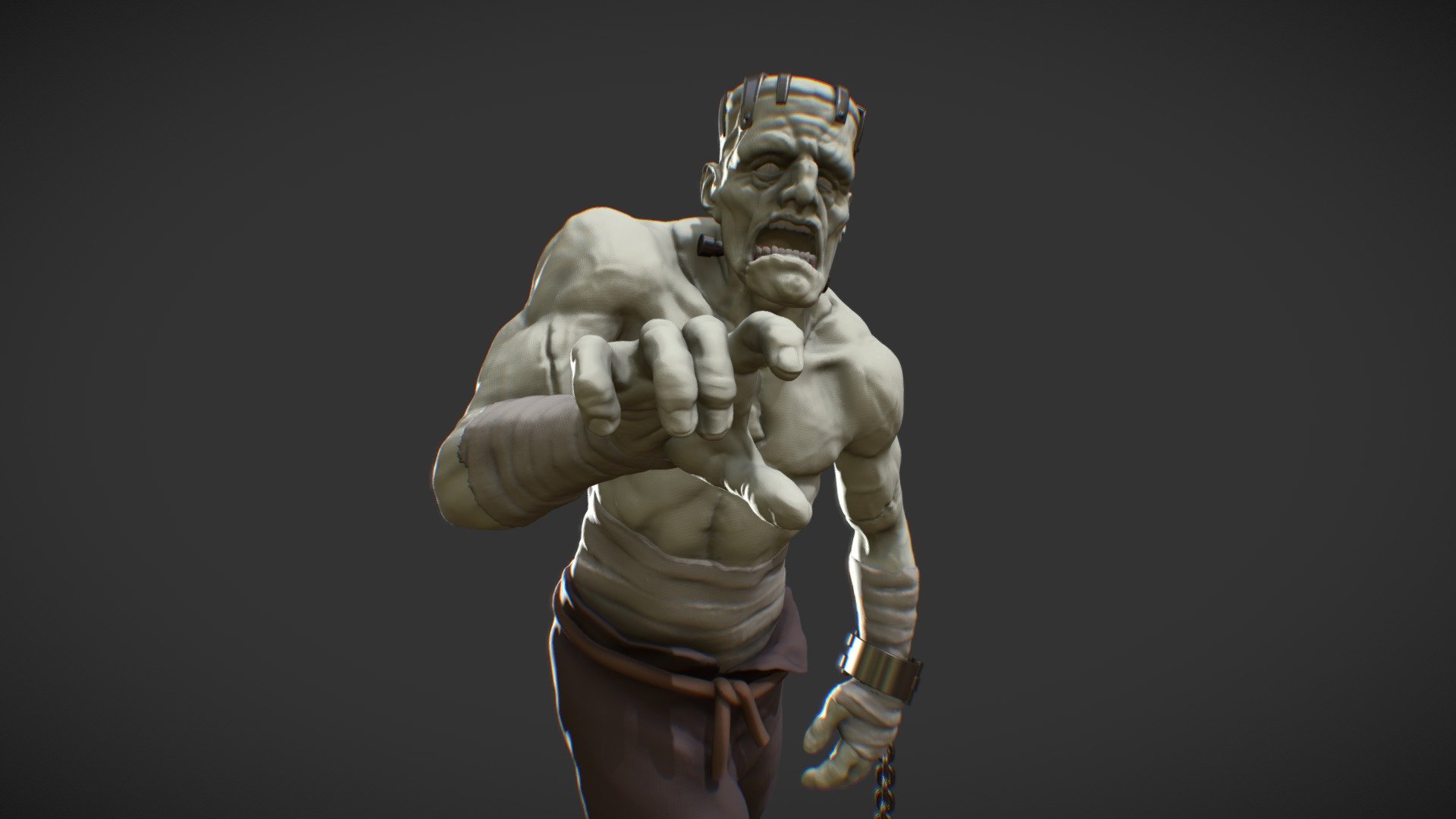 Frankenstein sculpt - 3D model by Niko (@nsarkk) 3d model
