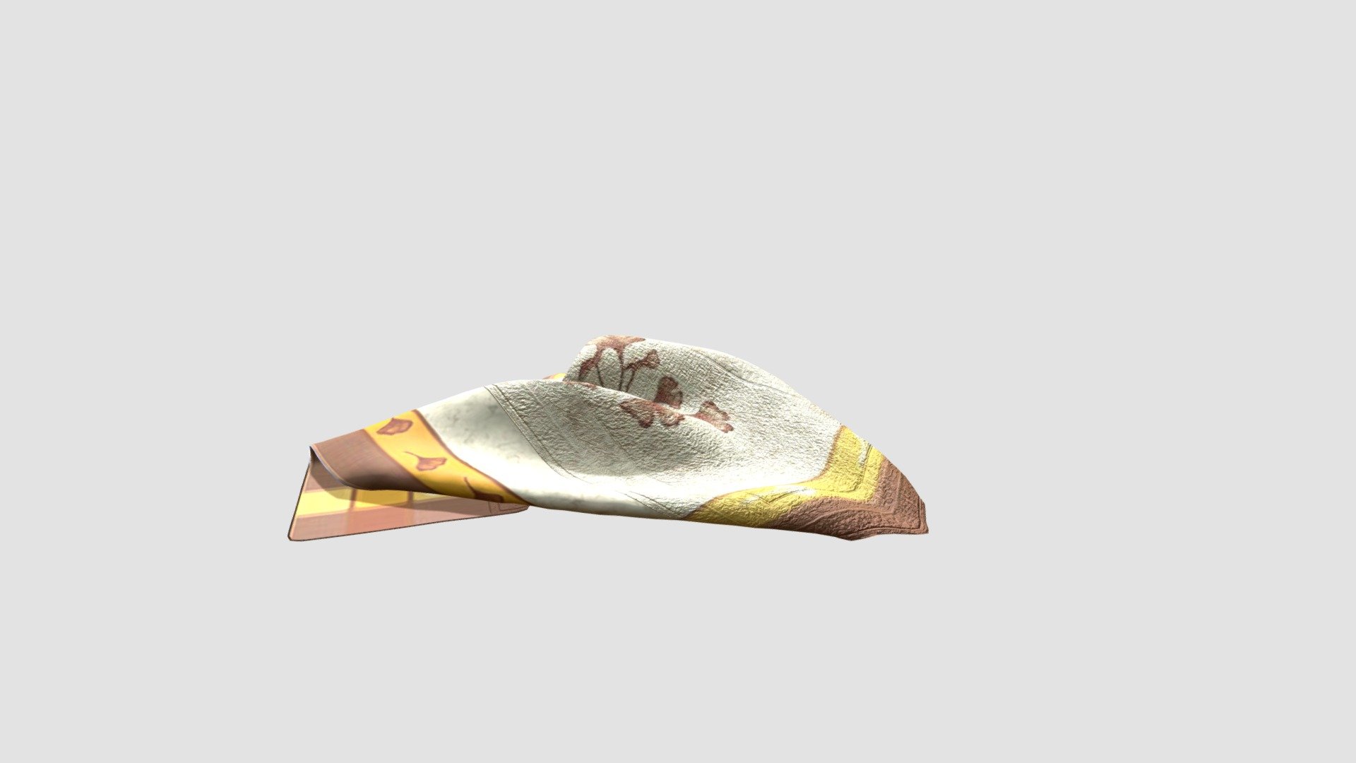Highly detailed model of towel with all textures, shaders and materials. It is ready to use, just put it into your scene 3d model