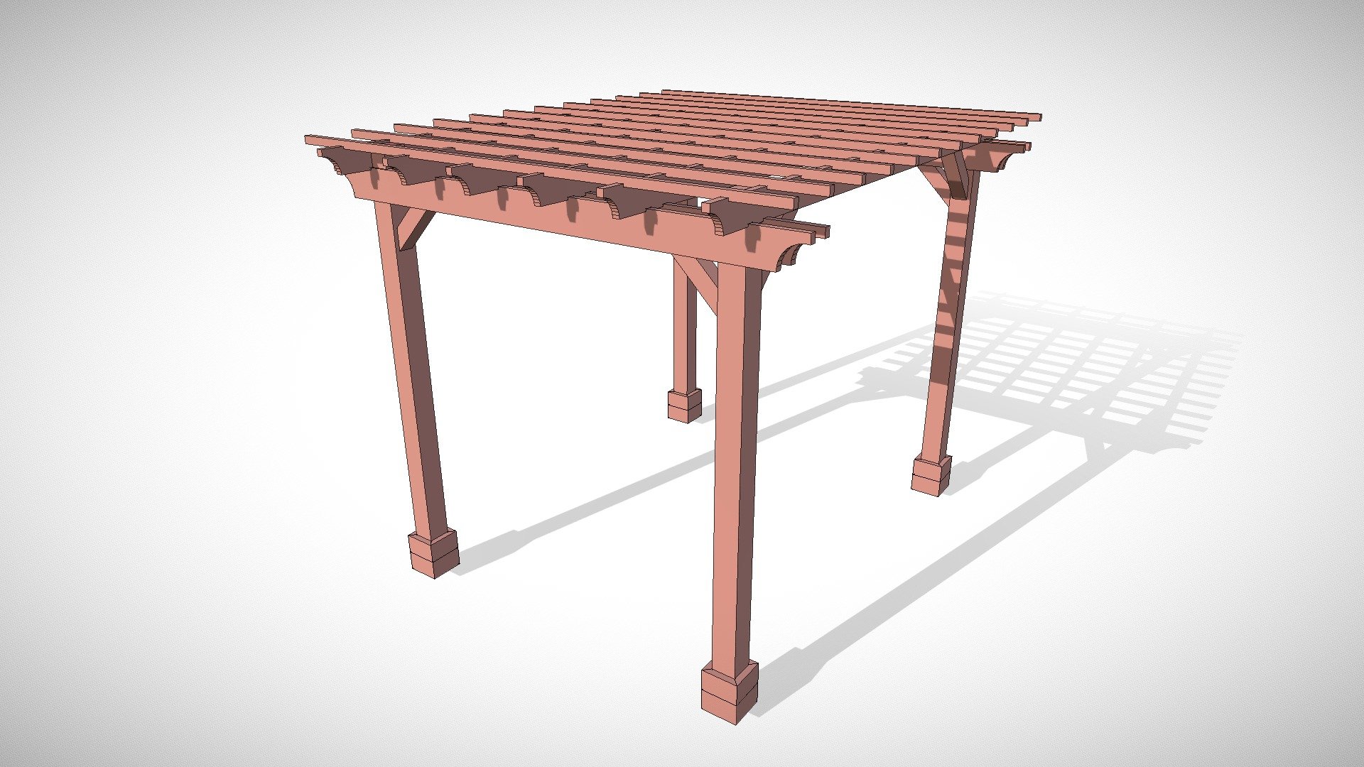 Traditional Wooden Garden Pergola - 

Options: 


12ft L x 10ft W, 
California Redwood, 
9ft Post Height, 
6in Post Thickness, 
4 Post Kit for Stone, Brick or Concrete (with Anchor Bolts) with Trim Box, 
Transparent Premium Sealant.

Processed by RB.

Visit us for more of our products.
https://www.foreverredwood.com/ - The Traditional Wooden Garden Pergola - 3D model by Forever Redwood (@foreverredwood) 3d model