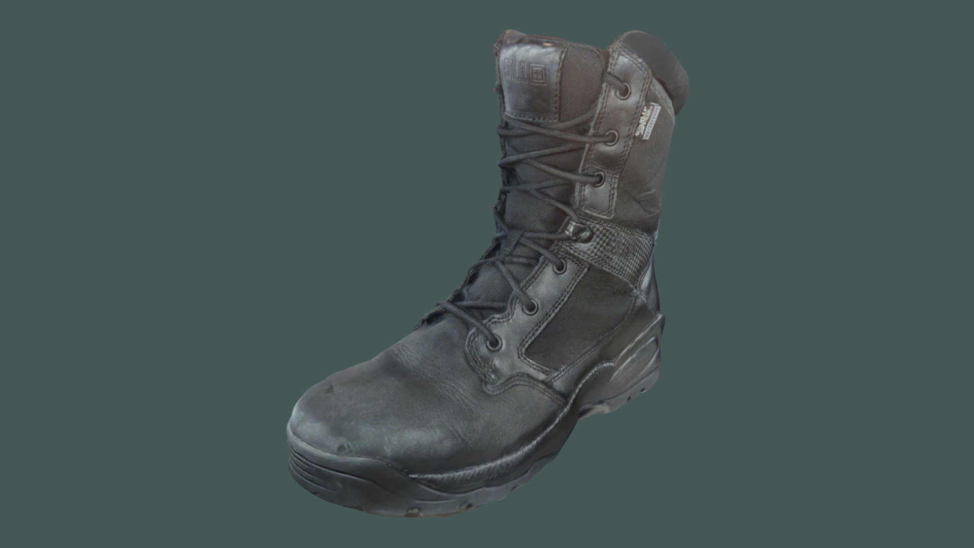 Mens Left Black Work Boot - Mens Left Black Work Boot - Buy Royalty Free 3D model by DrawnWild 3d model