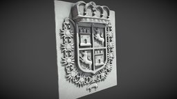 Spanish Coat Of Arms at Castillo de San Marcos spain, heritage, florida, replica, fortress, 3d-model, national-landmark, national_park_service, archaeology, digital-heritage-and-humanities-center, university-of-south-florida-libraries