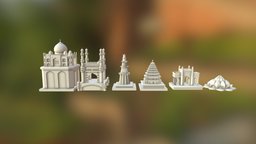 Monuments Of India Chess Set tag, india, monuments, comission, charminar, qutubminar, southindiantemple, gatewaytoindia, lotustemple, chess