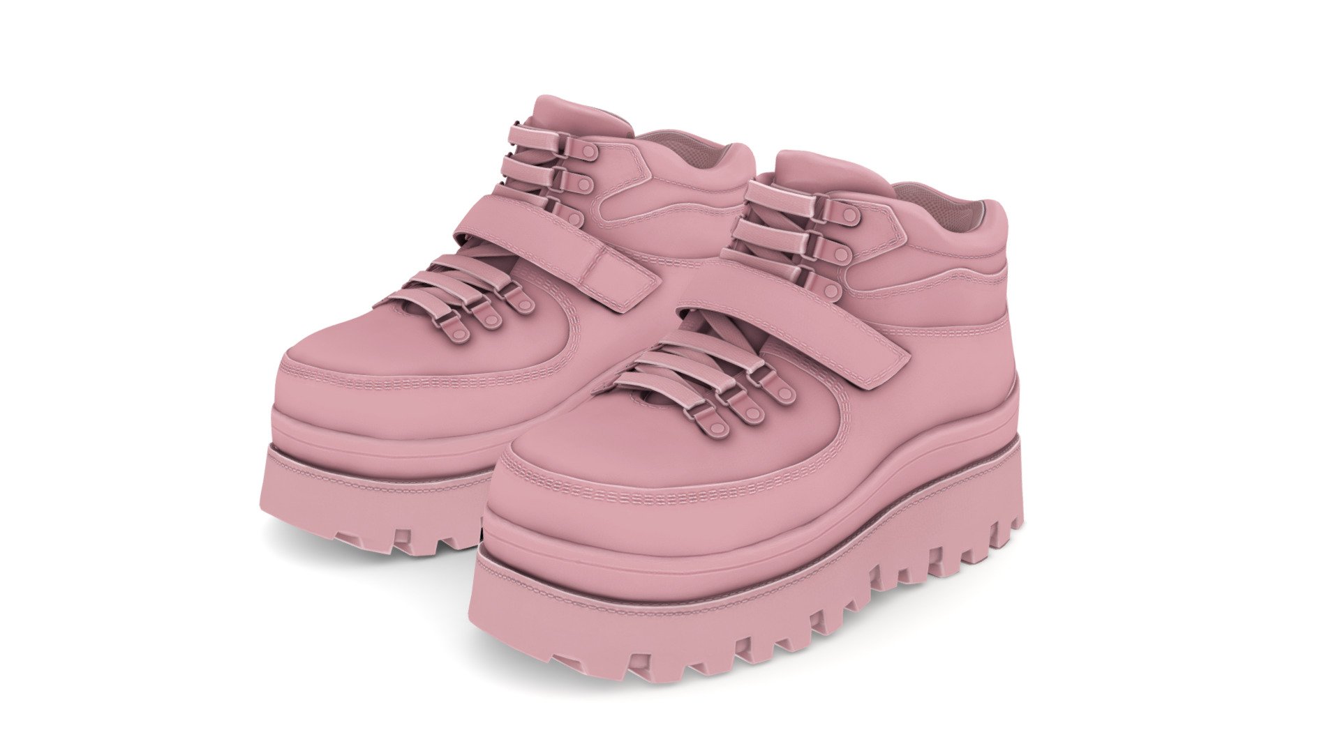 Can fit to any character, ready for games

Quads, Clean Topology

No overlapping logical unwrapped UVs

1 Color (Pink) -Design Baked Diffuse Texture Map

Normal and Specular Maps

FBX, OBJ

PBR Or Classic - Pink Cross Platform Shoes - Buy Royalty Free 3D model by FizzyDesign 3d model