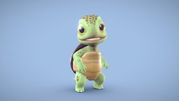 Cute little turtle turtle, toon, cute, baby, child, cartoony, charactermodel, character, 3d, animal, characterdesign, 3dmodel