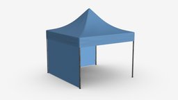 Display tent mockup 02 frame, square, product, tent, stand, event, template, display, party, trade, exhibition, mockup, outdoor, show, shelter, messe, 3d, pbr, mobile
