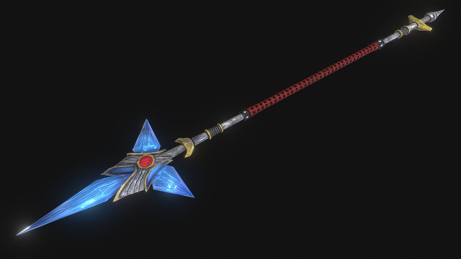 Magic Staff nº3 videogame Asset - Game Magic Staff 3 - Buy Royalty Free 3D model by A.Sauco (@pistoko) 3d model