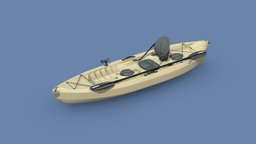Lifetime Tamarack Angler Kayak Ratio 1:1 fish, fishing, adventure, 11, canoe, bateau, realistic, relax, chill, colorful, paddle, kayak, rafting, substancepainter, modeling, 3d, 3dsmax, helmet, 3dmodel, sport, boat, tamarack, noai, lifetime