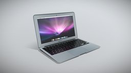 Apple MacBook Air 11 Low-Poly computer, pc, laptop, portable, desktop, notebook, netbook, low-poly, 3d, low, poly, model, digital, ultrabook