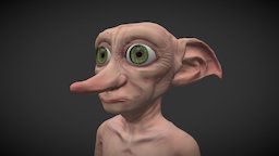Dobby vfx, film, elf, potter, harrypotter, 3d-model, dobby, houseelf, creature