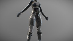 a set of clothes in the sci fi style style, fashion, clothes, cyberpunk, marvelousdesigner, highpoly