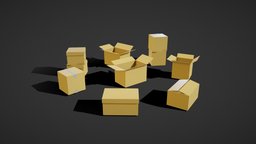 Cardboard Box Pack storage, product, set, packaging, carton, indie, prop, urban, boxes, post, paper, board, pack, collection, furniture, cardboard, gamedev, props, cargo, old, box, delivery, package, indiedev, unrealengine, fragile, cardboard-box, oldbox, unity, unity3d, low-poly, cartoon, asset, game, blender, art, pbr, lowpoly, gameasset, "gameready", "paperboard", "noai"