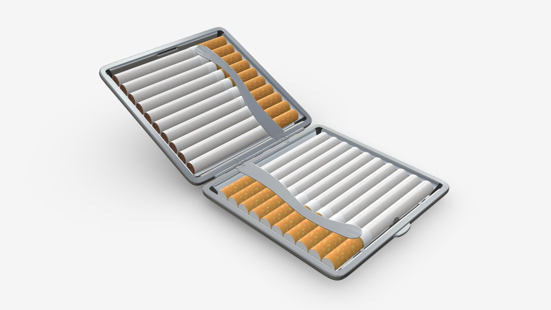 Metal cigarette case 05 open - Buy Royalty Free 3D model by HQ3DMOD (@AivisAstics) 3d model