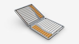 Metal cigarette case 05 open case, portable, open, cigarette, metal, box, smoke, tobacco, pocket, smoking, 3d, pbr, container