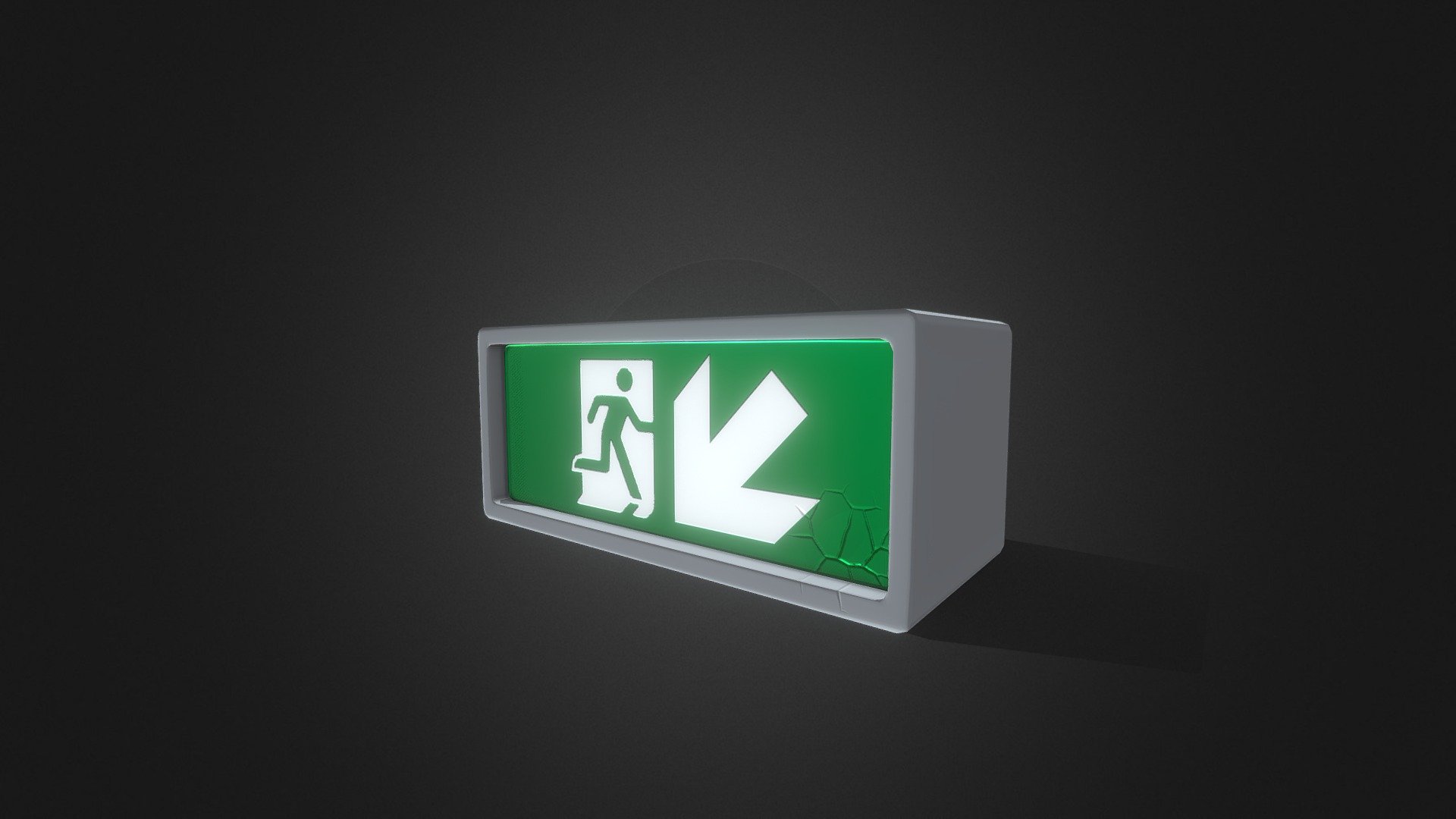 Exit Sign for my Environment - Exit Sign - Download Free 3D model by ZachWilkins1997 3d model