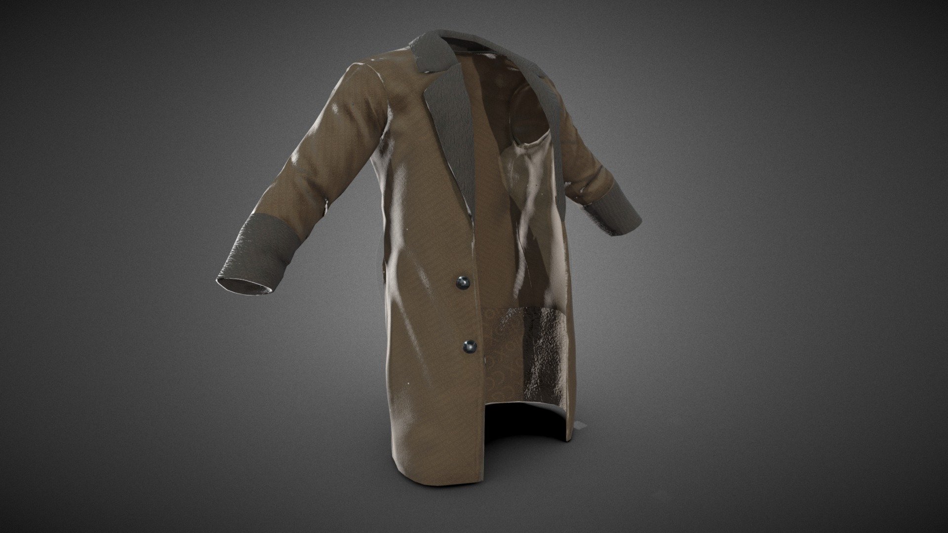 CG StudioX Present :
Brown Coat lowpoly/PBR




This is Brown Coat Comes with Specular and Metalness PBR.

The photo been rendered using Marmoset Toolbag 3 (real time game engine )


Features :



Comes with Specular and Metalness PBR 4K texture .

Good topology.

Low polygon geometry.

The Model is prefect for game for both Specular workflow as in Unity and Metalness as in Unreal engine .

The model also rendered using Marmoset Toolbag 3 with both Specular and Metalness PBR and also included in the product with the full texture.

The product has ID map in every part for changing any part in the model .

All photo in the presentation images for the low poly (no dividing applied).

The texture can be easily adjustable .


Texture :
ALL Texture [Albedo -Normal-Metalness -Roughness-Gloss-Specular-ID-AO] (4096*4096).


Files :
Marmoset Toolbag 3 ,Maya,,FBX,OBj with all the textures.




Contact me for if you have any questions.
 - Brown Coat - Buy Royalty Free 3D model by CG StudioX (@CG_StudioX) 3d model