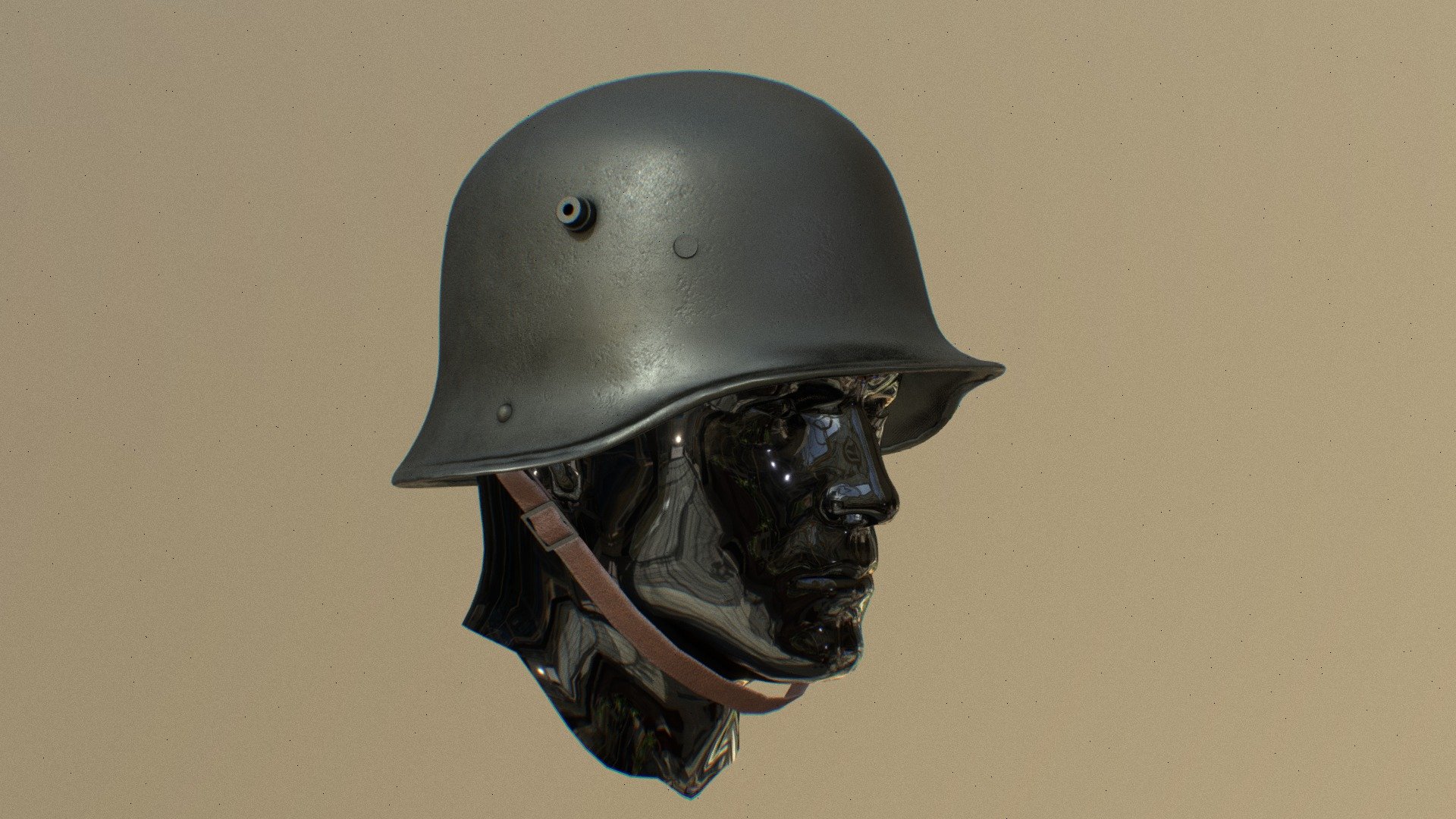 The Stahlhelm (&lsquo;steel helmet') is a German military steel combat helmet intended to provide protection against shrapnels and fragments or shards of grenades. The term Stahlhelm refers both to a generic steel helmet and more specifically to the distinctive German military design.

The armies of major European powers introduced helmets of this type during World War I. The German Army began to replace the traditional boiled leather Pickelhaube (&lsquo;spiked helmet') with the Stahlhelm in 1916. The Stahlhelm, with its distinctive &ldquo;coal scuttle