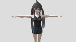 【Anime Character】Nomi (TankTop/Unity 3D) japan, animegirl, animemodel, anime3d, japanese-style, anime-character, vroid, unity, anime, japanese
