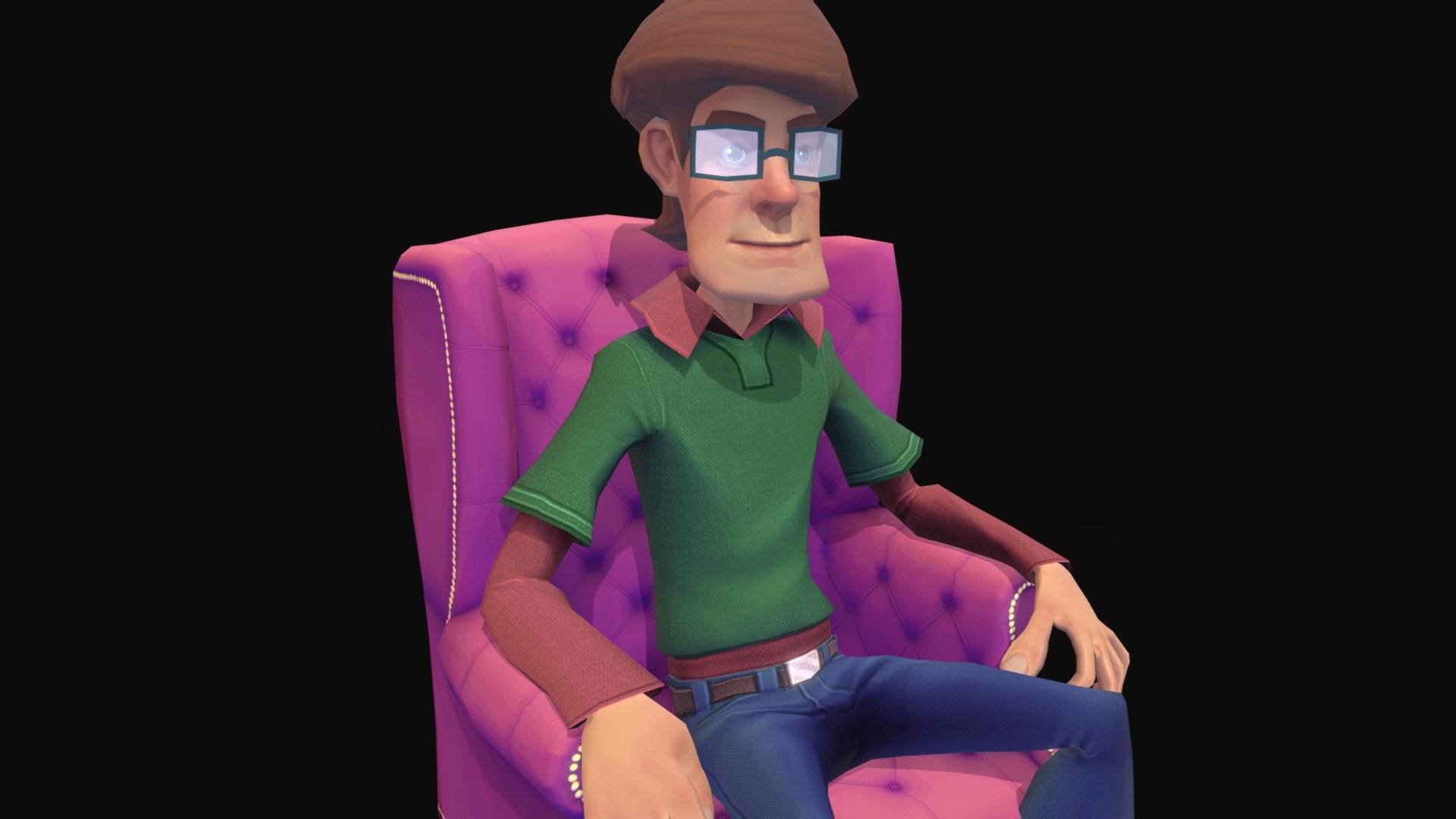 Cartoon Character Test for Hide & Shriek Mansion - 3D model by cgart.com (@goart) 3d model