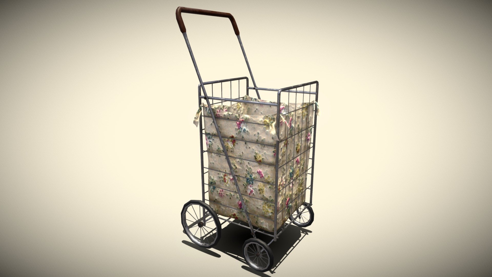 An old shopping cart. Perfect for adding to games. Nice realistic texture already in place, easy to use. It has the correct scale, just put it in Unity and ready to roll 3d model