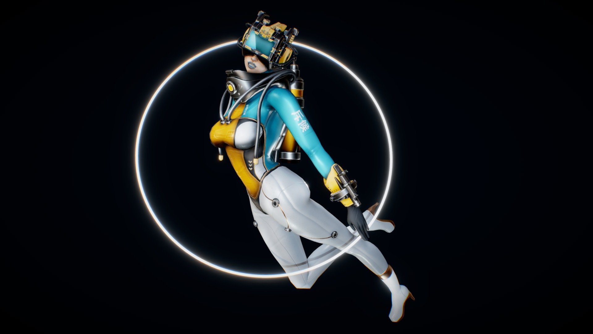 Reworked one of my old models.
Rendered in Blender (eevee).
game-ready, rigged.
4 UV Sets 2048x2048

Screenshots: https://www.artstation.com/artwork/mDNR1a - Sci-Fi Scout Girl - Buy Royalty Free 3D model by amazingStanley 3d model