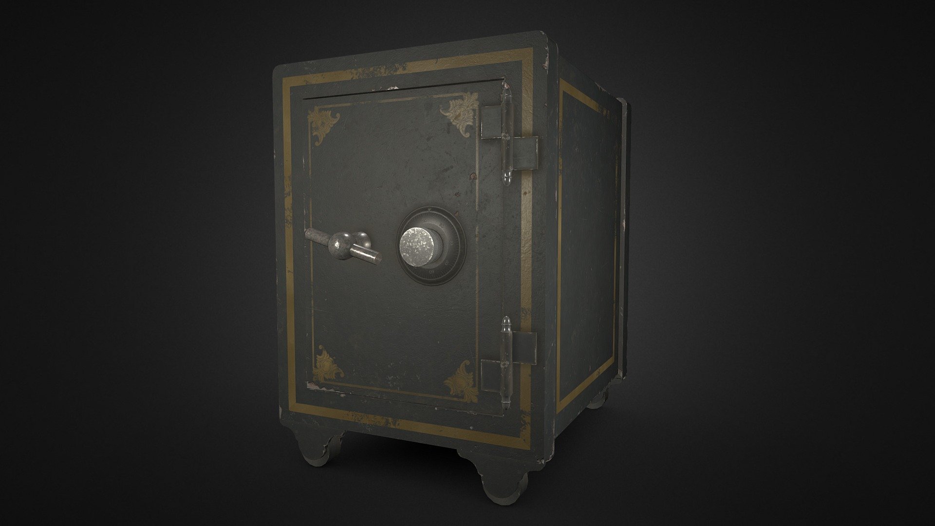 Old safe made in blender. Model has 2 materials (each has BC,R,M,N maps). Textures are 4K - Old Safe - Buy Royalty Free 3D model by Tomislav Tomljenović (@Tomislav_Tomljenovic) 3d model