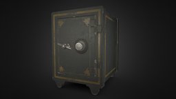 Old Safe vintage, safe, lock, rusty, damaged, old, iron, locker, container, black, door