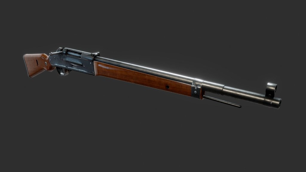 Volksgewehr 2 Gun, Lowpoly Game Model. The Weapon is part of this Unity Package: https://goo.gl/f4Lw6h - Volksgewehr 2 - 3D model by Julian Gränke (@frozenskullstudio) 3d model