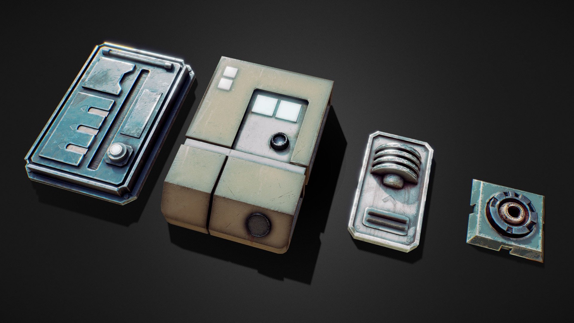 A collection of simple Star Wars inspired props for a project I'm working on.





low poly




game ready




1 material




4K Textures



follow me on https://johanneskoeberle.artstation.com/ - Sci-Fi Props / Star Wars Props - Buy Royalty Free 3D model by SLASH / RENDAR (@SLASH-RENDAR) 3d model
