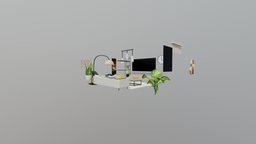 Porch House Livingroom Furniture Pack room, modern, sofa, closet, villa, luxury, realtime, classic, furniture, table, living, cabinet, rug, eevee, suburb, blender, chair, design, house, home, animation, cycles, interior, livingroom