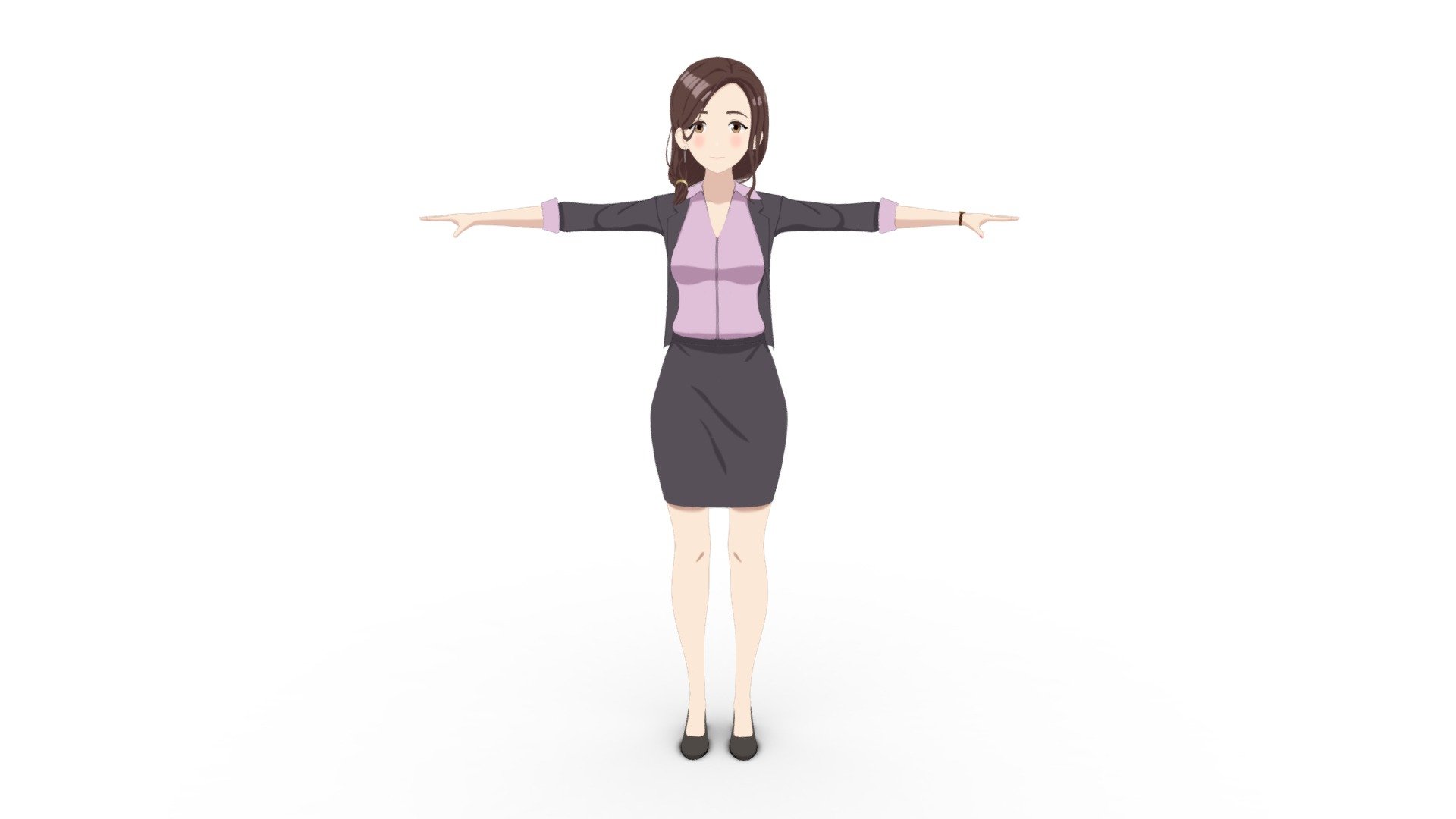 Airi Gotou is a supporting character in the Hige wo Soru. Soshite Joshikousei wo Hirou. series. She is Yoshida's boss at the IT company he is working for and his primary love interest.

Follow:
Instagram
Twitter

Download character rigged

Updates:



2 - Rig: Added a non-complete rig. It is necessary to install the addon that comes with the file. (Blender 3.2 used) 



1 - Fix: I improved the proportion of the arms


 - Airi Gotou - Hige wo Soru - Download Free 3D model by LessaB3D (@thiagolessa90) 3d model