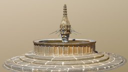 Fontana di Pianoscarano monument, fountain, viterbo, lions, photogrammetry, 3dscan