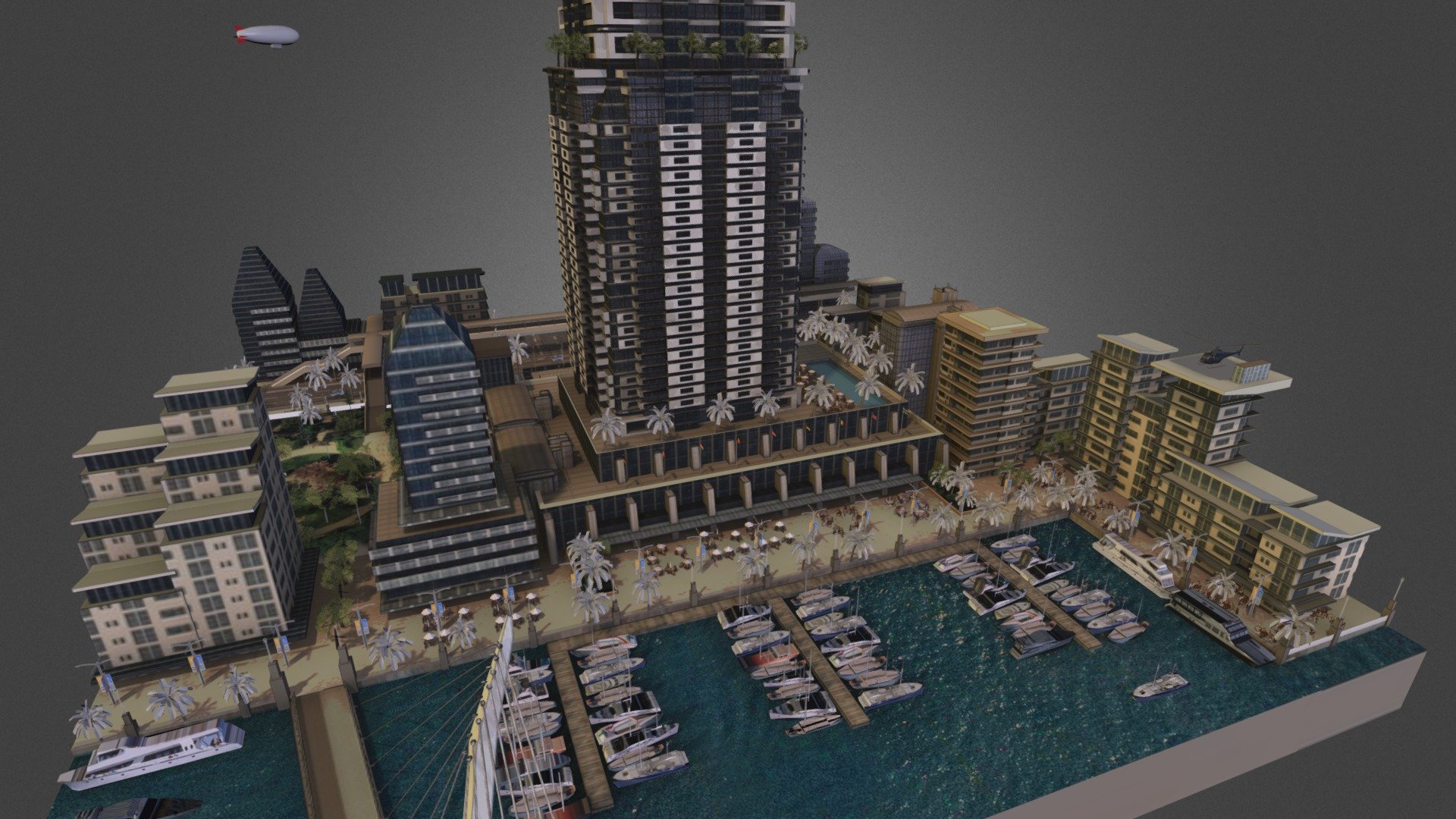 Dubai Exterior - 3D model by iCreate3d.com 3d model